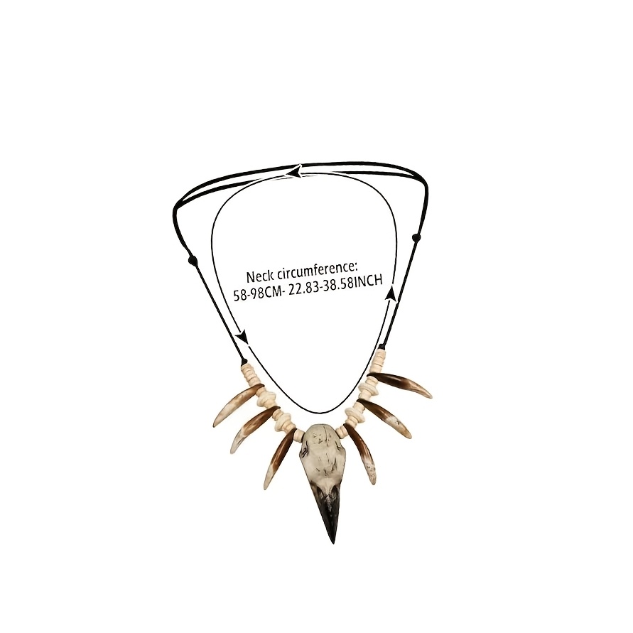 Viking Raven Skull Necklace — Barbarian Cosplay Accessory
